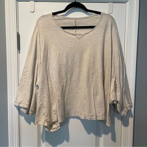 AE Aerie Oversized Cotton Tee Shirt Summer House XL Oatmeal